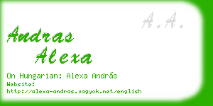 andras alexa business card